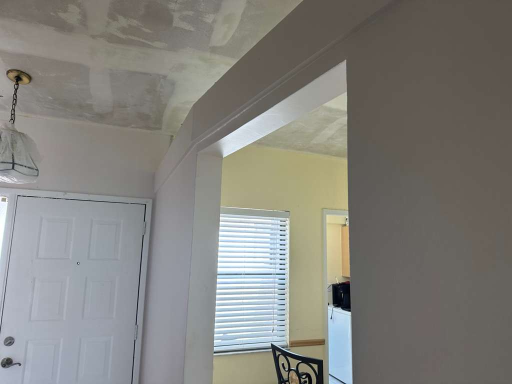 Ceiling drywall repair and finishing
