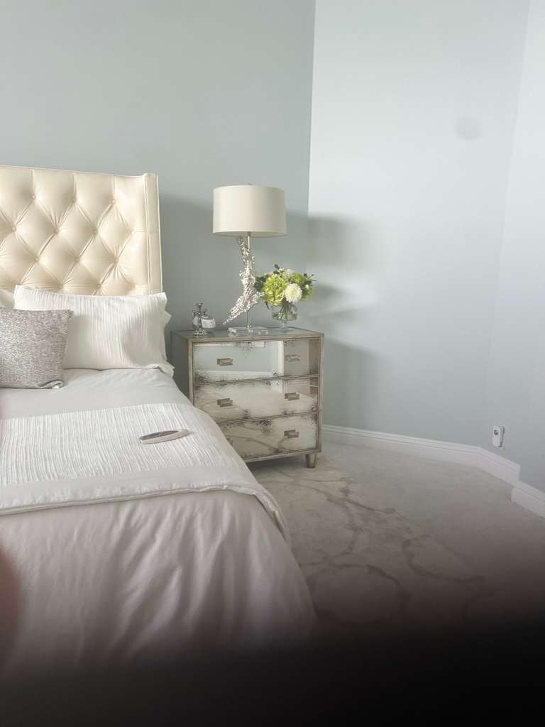 Bedroom remodel with fresh paint and finish